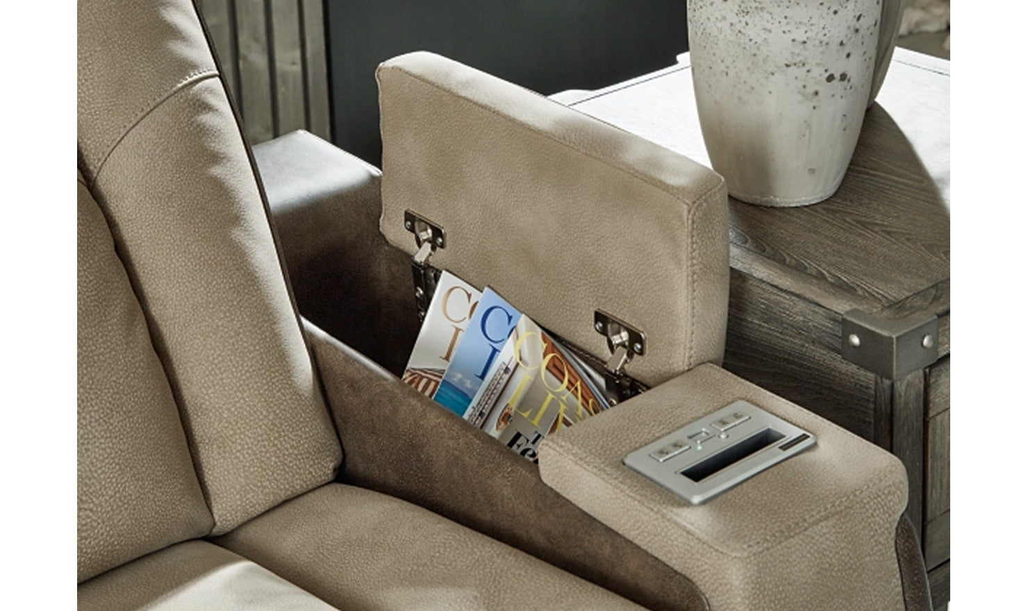 Modern Heritage Next Gen Power Reclining Loveseat with Console