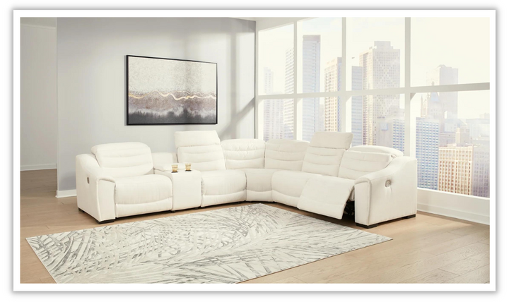 Modern Heritage Next Gen Gaucho Power Recliner Sectional Sofa with Adjustable Headrest
