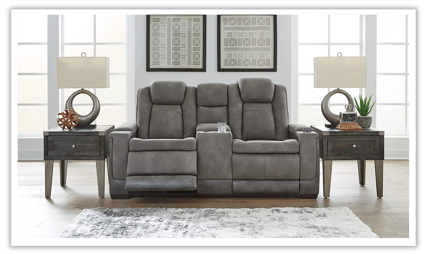 Modern Heritage Next Gen Power Reclining Loveseat with Console