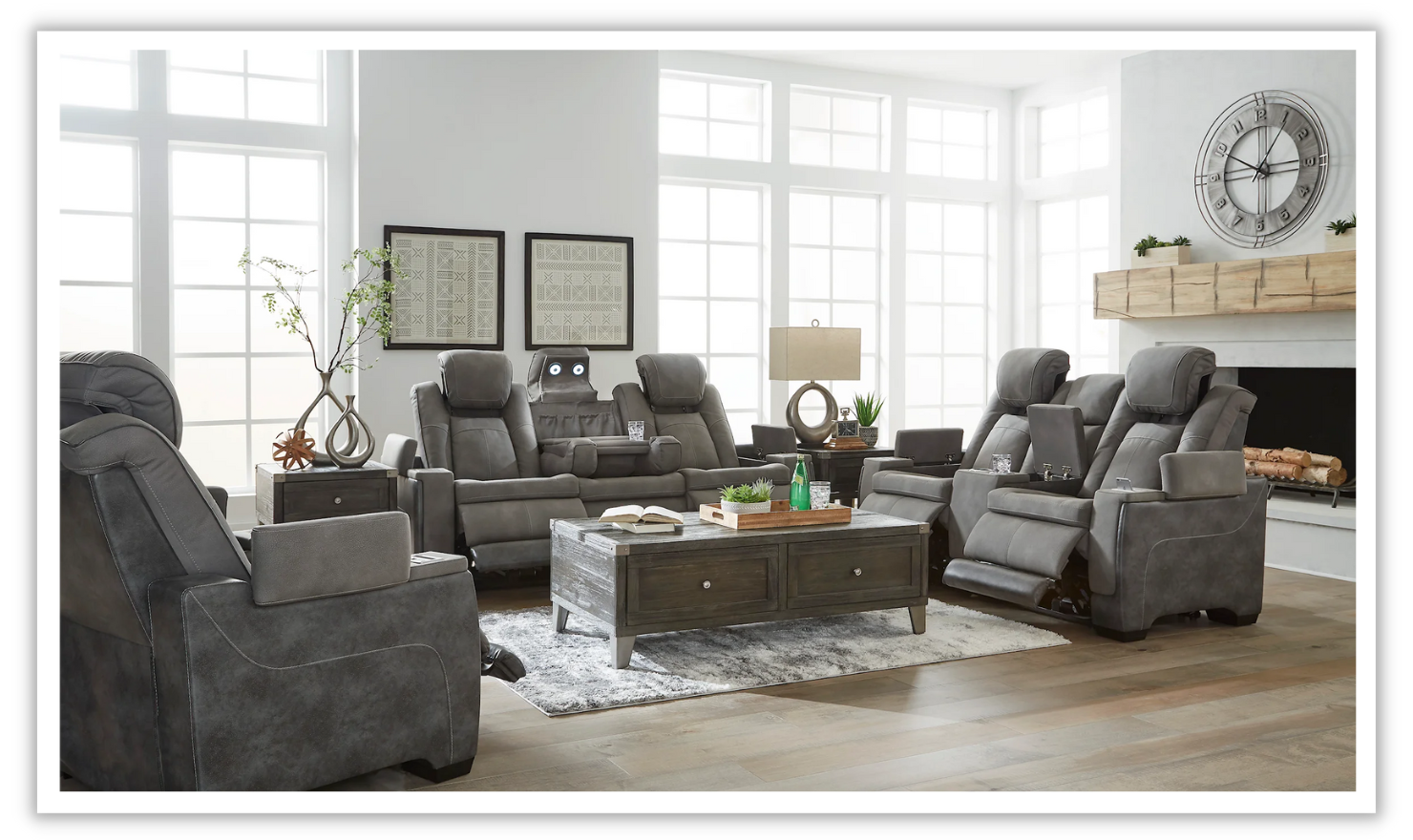 Modern Heritage Next Gen Power Reclining Loveseat with Console