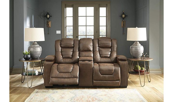 Modern Heritage Owner's Box Brown Leather Power-Reclining Living Room Set