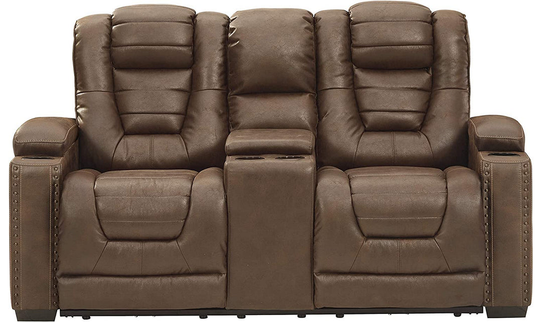 Modern Heritage Owner's Box Brown Leather Power-Reclining Living Room Set