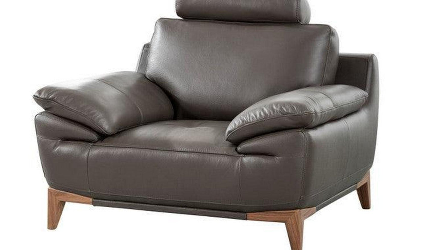 Galina Leather Living Room Set with Adjustable Headrests