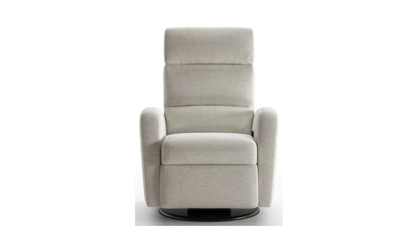 Sloped Fabric Recliner Chair with Swivel Base