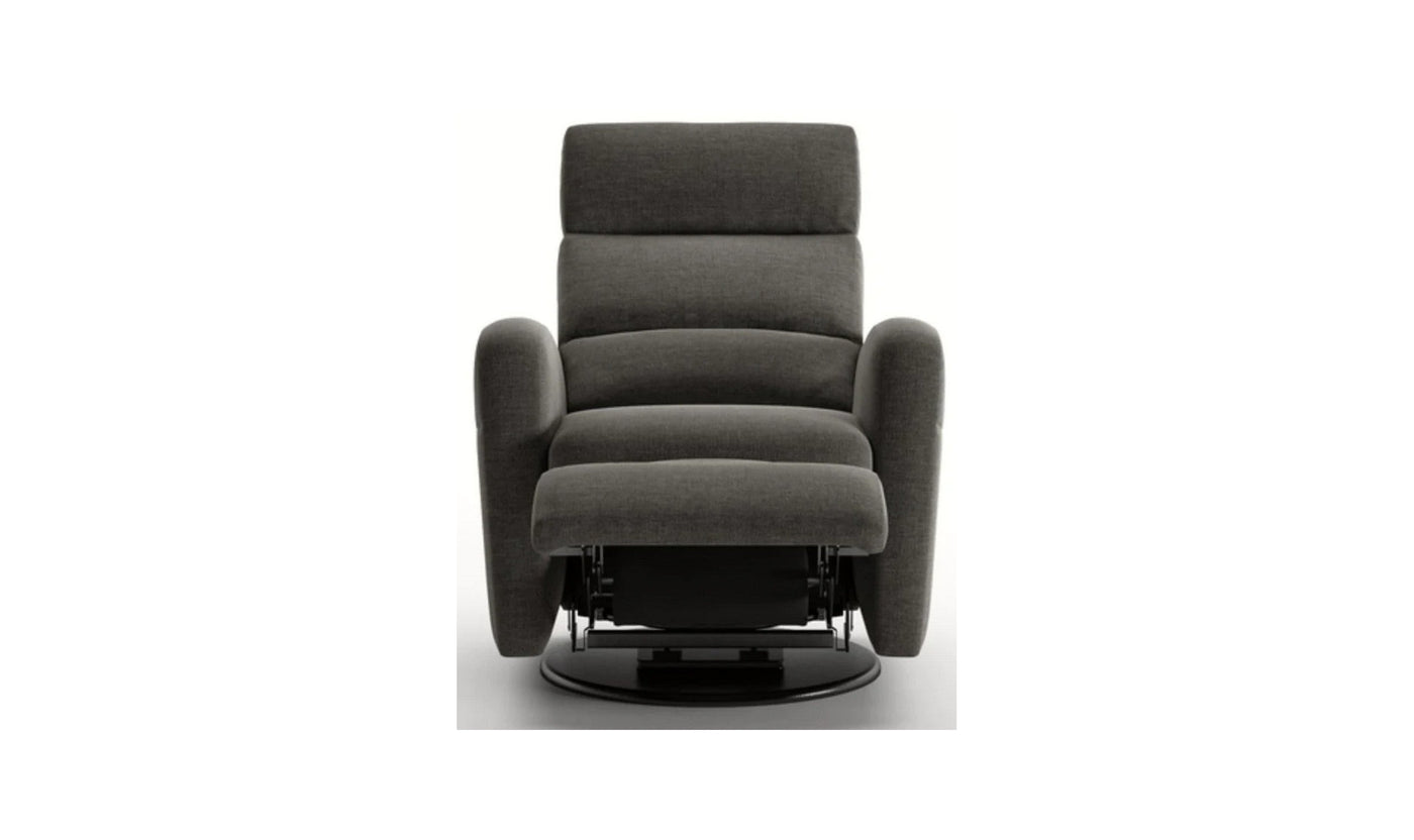 Sloped Fabric Recliner Chair with Swivel Base