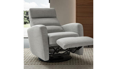 Sloped Fabric Recliner Chair with Swivel Base