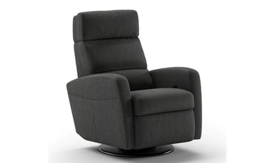 Sloped Fabric Recliner Chair with Swivel Base
