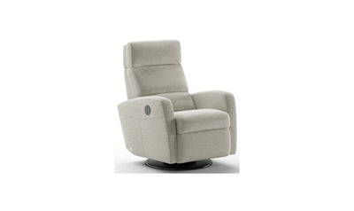 Sloped Fabric Recliner Chair with Swivel Base