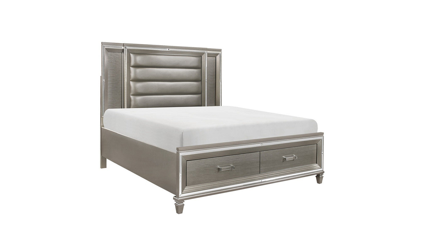Home Elegance Tamsin Bed w/ Upholstered Headboard - Complete