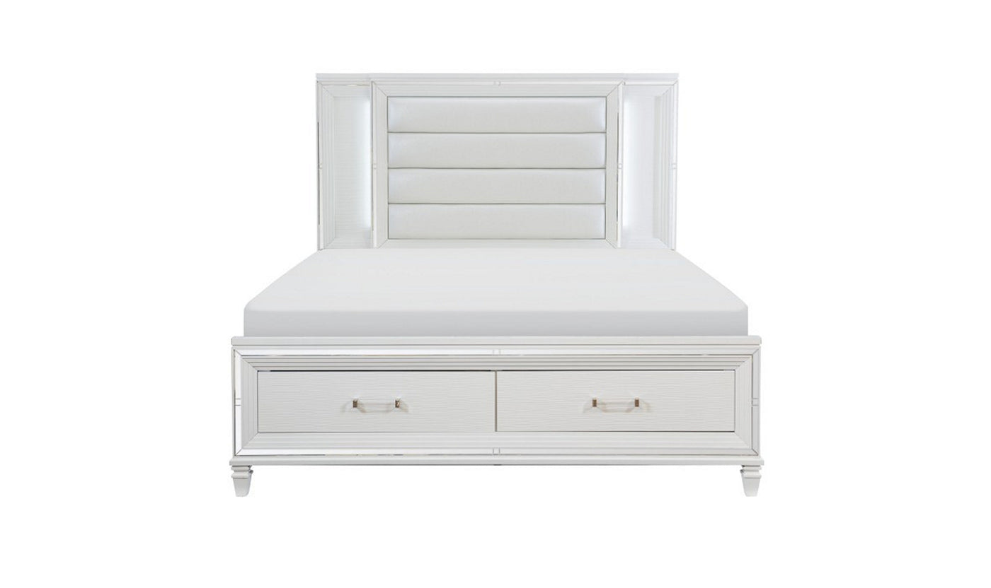Tamsin Wooden Stationary Bedroom Set with LED lights