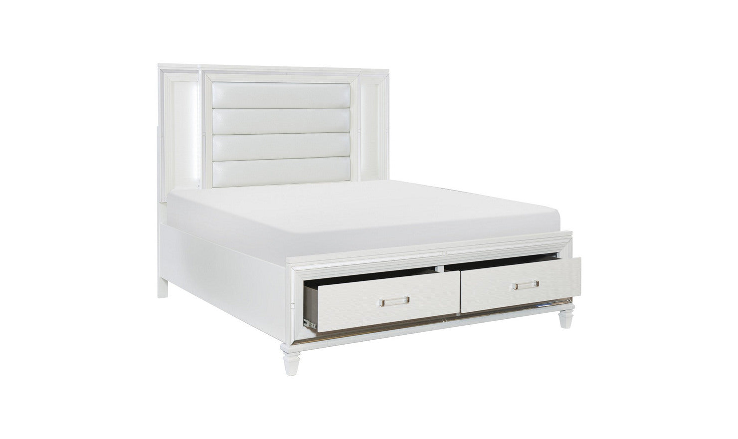 Home Elegance Tamsin Bed w/ Upholstered Headboard - Complete