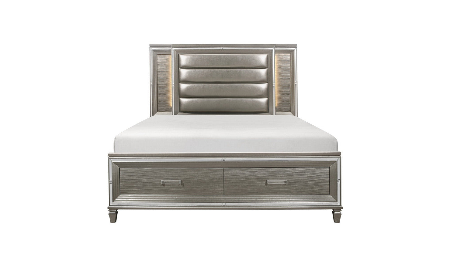 Home Elegance Tamsin Bed w/ Upholstered Headboard - Complete