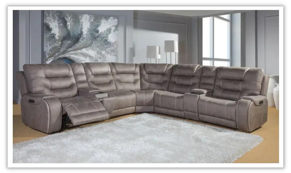 Reclining sectional with adjustable headrest hotsell