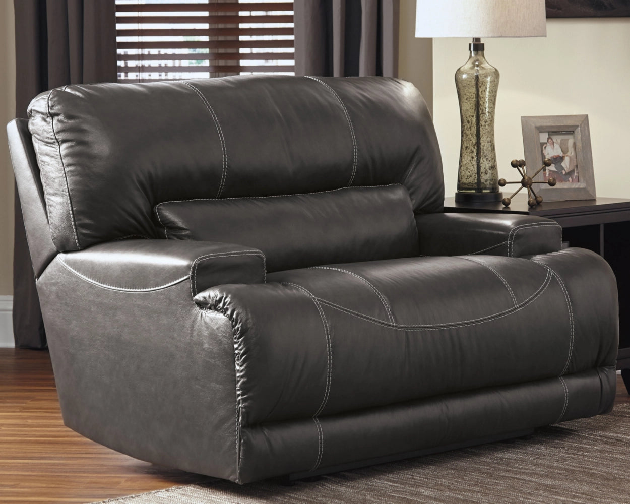 McCaskill Wide Seat Power Recliner-Recliner Chairs-Jennifer Furniture