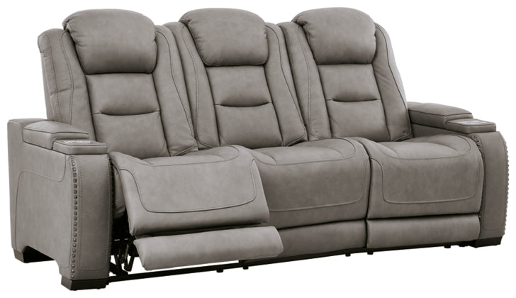 The Man-Den Power-Reclining Sofa with Adjustable Headrest-Sofas-Jennifer Furniture