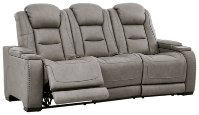 The Man-Den Power-Reclining Sofa with Adjustable Headrest-Sofas-Jennifer Furniture