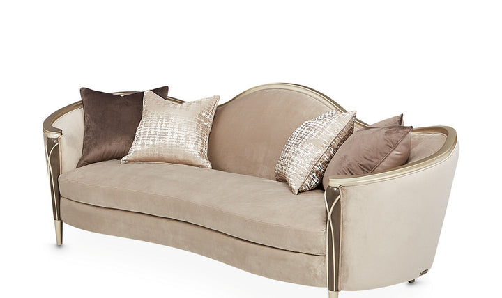 AICO Villa Fabric Sofa with Curvy Arms