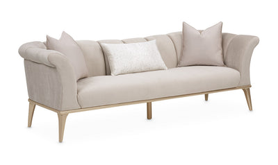 Yvette 3 Seater Fabric Sofa with Rolled Arms