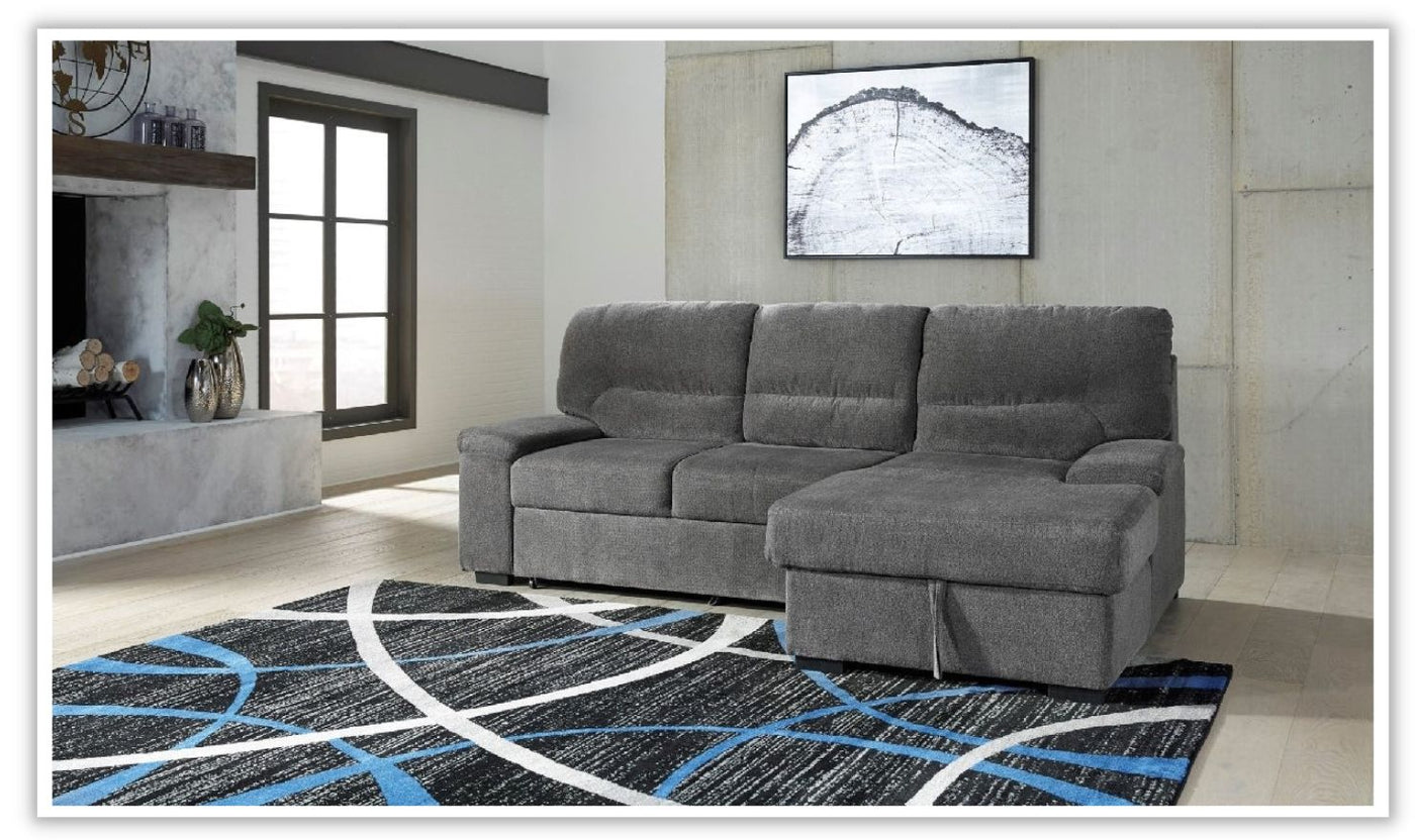 Yantis Sleeper Sectional Chaise-Sectional Sleeper Sofas-Jennifer Furniture