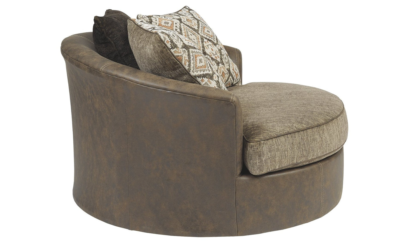 Abalone Oversized Swivel Accent Chair-Swivel Chairs-Jennifer Furniture
