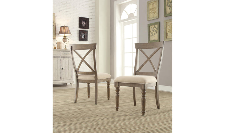 Aberdeen X-back Uph Side Chair 2in-Dining Side Chairs-Jennifer Furniture