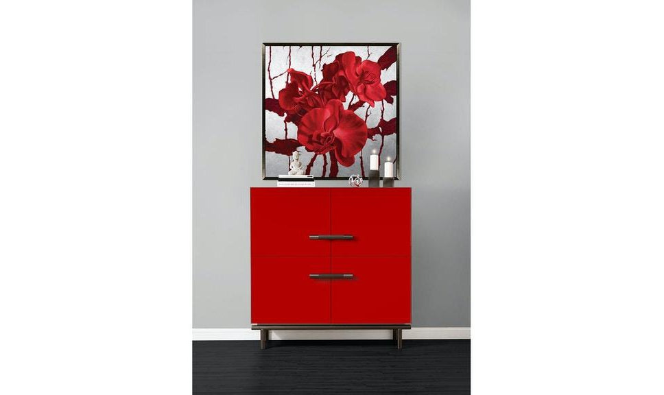 Accent Cabinet (2 Pc) - Red-Cabinets-Jennifer Furniture