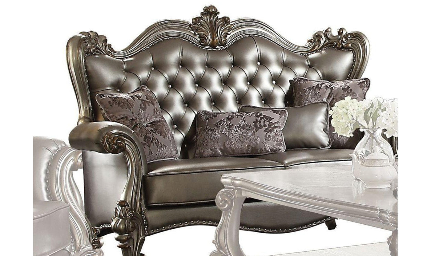 Acme Versailles Eastern Loveseat with 4 Pillows-Loveseats-Jennifer Furniture