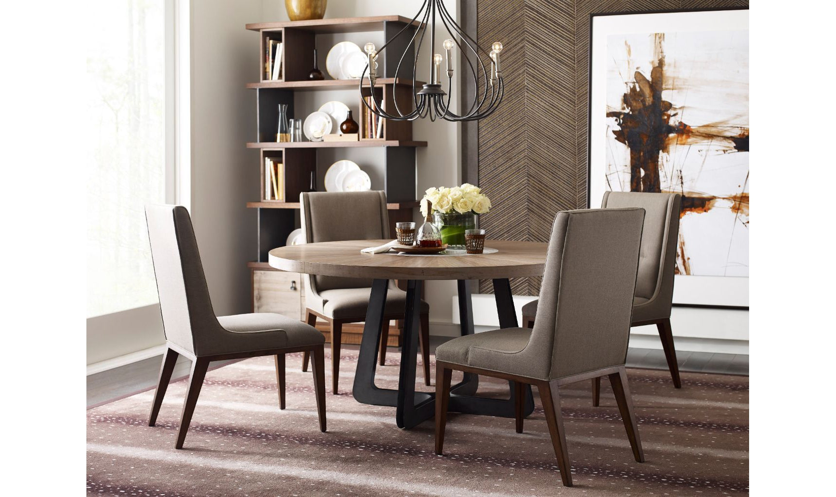 American Drew Modern Synergy Concentric Round Dining Table