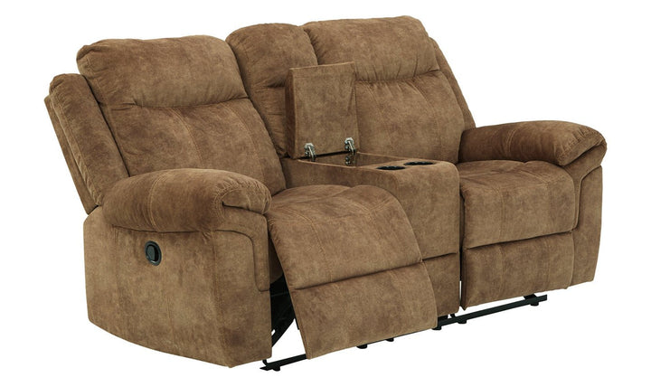 Ademina Reclining Loveseat With Cup Holder Console-Loveseats-Jennifer Furniture