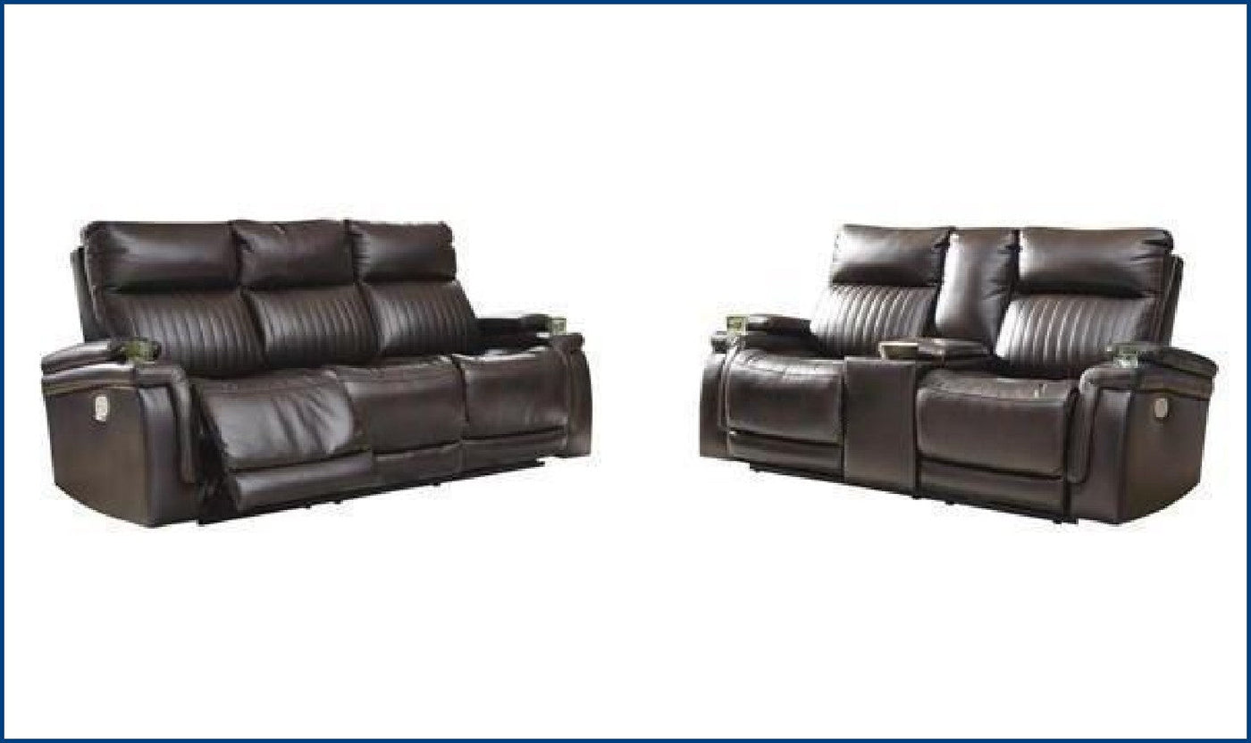 Adolpho Power Reclining Set-Living Room Sets-Jennifer Furniture