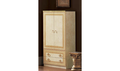 Aida Ivory 2 Door Wardrobe Set-Wardrobes-Jennifer Furniture