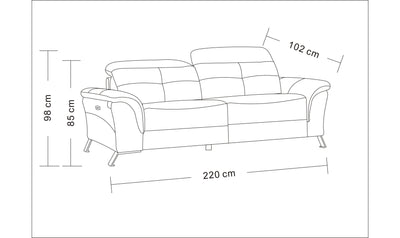 Alden Leather Power Reclining Sofa With