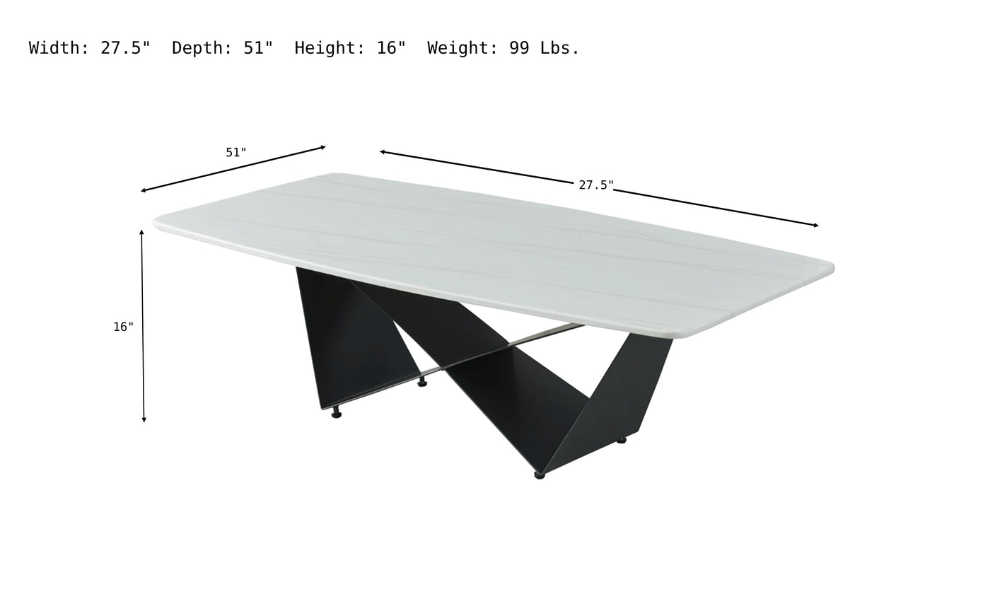 Allen Marble Coffee Table-Coffee Tables-Jennifer Furniture