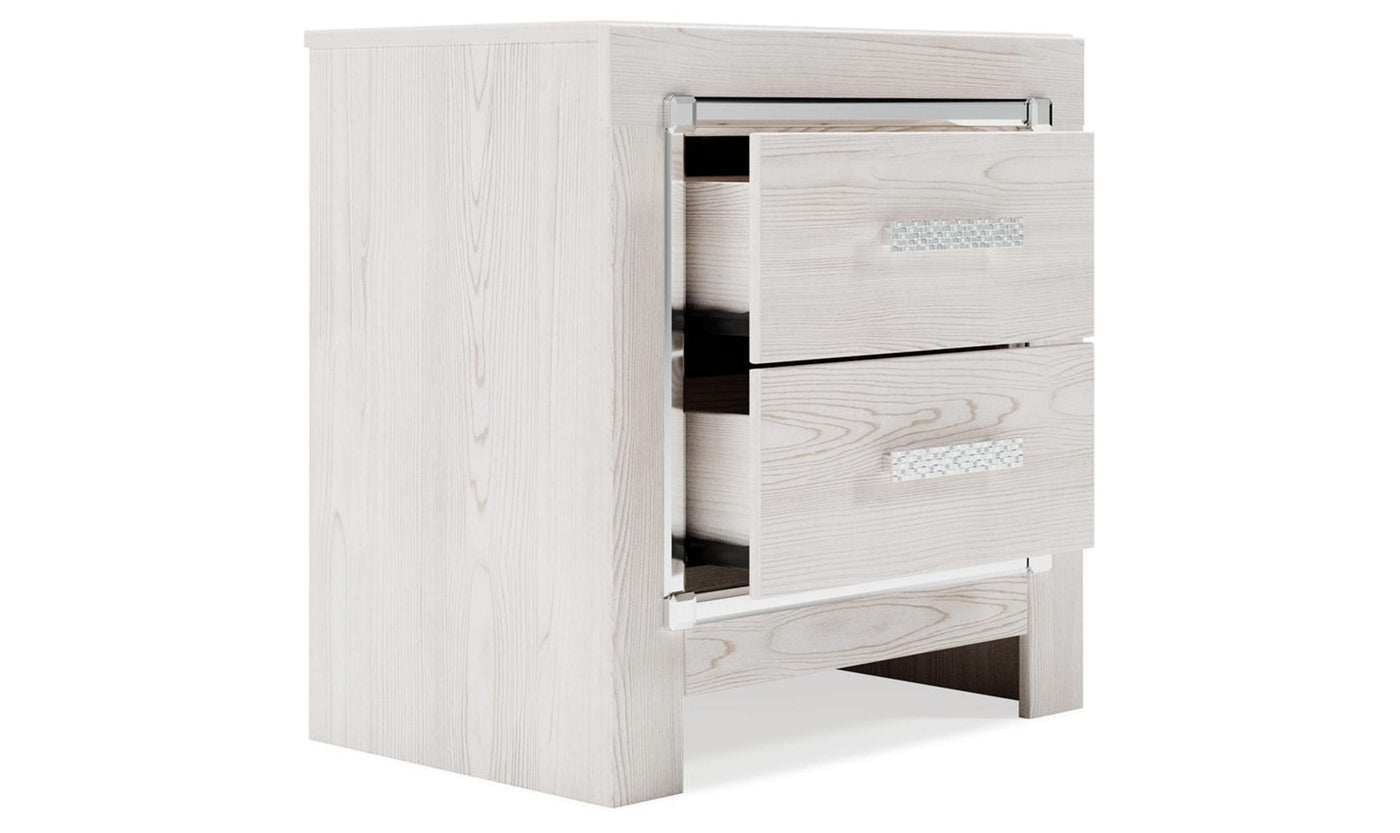 Altyra Two Drawer Night Stand-Nightstands-Jennifer Furniture