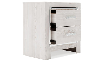 Altyra Two Drawer Night Stand-Nightstands-Jennifer Furniture