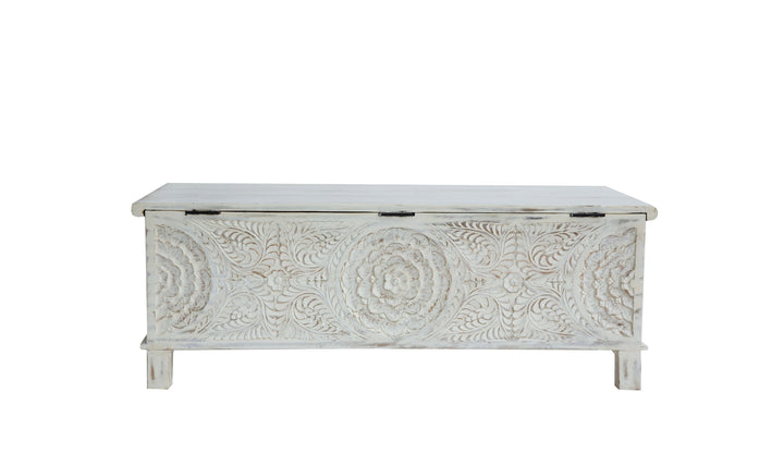 Anglo hand carved trunk-Coffee Tables-Jennifer Furniture