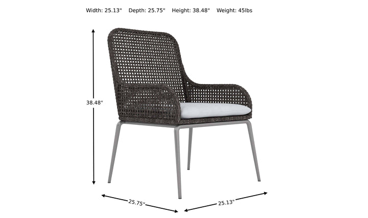 Antilles Wicker Arm Chair-Outdoor Chairs-Jennifer Furniture