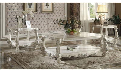 ANTIQUE WHITE COFFEE TABLE-Coffee Tables-Jennifer Furniture
