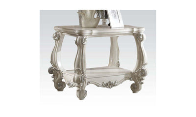 ANTIQUE WHITE END TABLE-End Tables-Jennifer Furniture