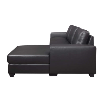 Aqa Black Sectional-Sectional Sofas-Jennifer Furniture