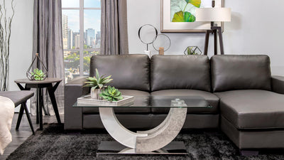 Aqa Black Sectional-Sectional Sofas-Jennifer Furniture