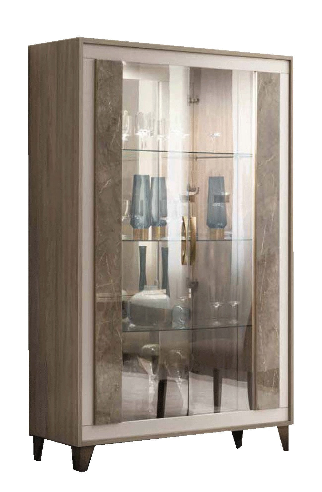 Casa Milano 2-Door Glass Cabinet-Cabinet-Jennifer Furniture