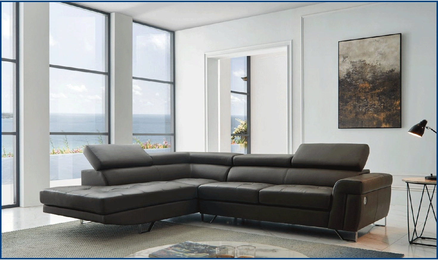 Durable leather sectional hotsell