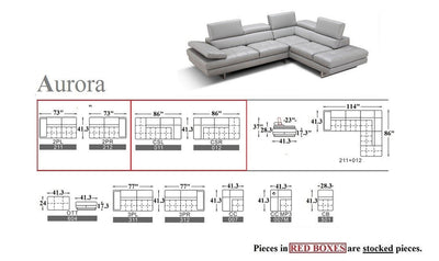 Aurora Sectional Sofa-Sectional Sofas-Jennifer Furniture