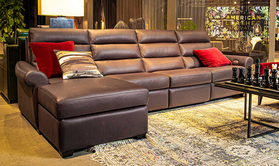 Austin 2 Piece Leather Sectional-Sectional Sofas-Jennifer Furniture