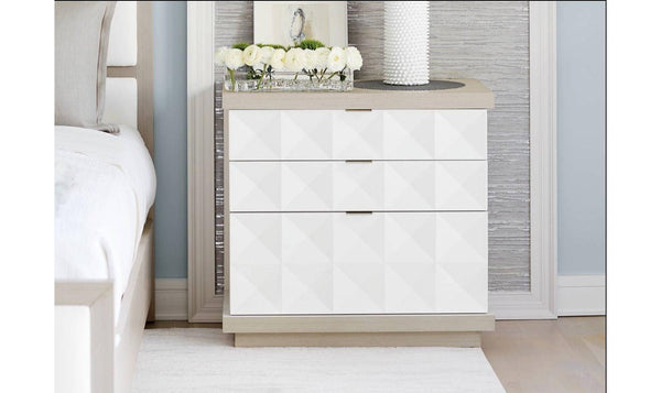 Buy Bernhardt Axiom 3-Drawers Nightstand in White Online