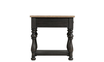 Barrington Two Tone Chairside Table-End Tables-Jennifer Furniture
