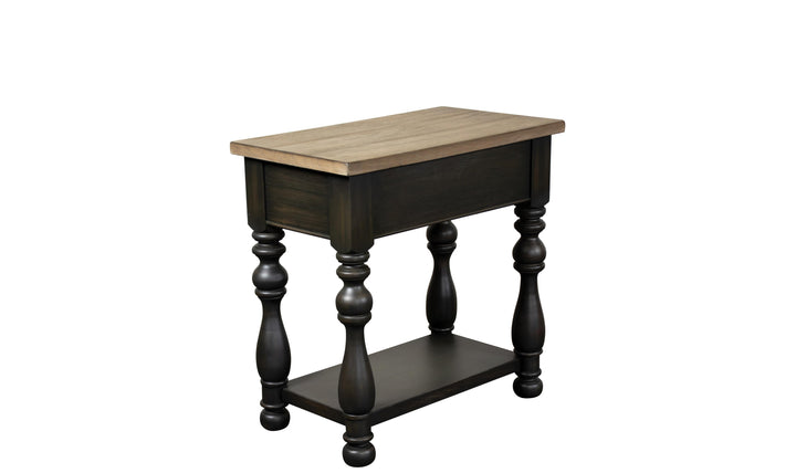 Barrington Two Tone Chairside Table-End Tables-Jennifer Furniture