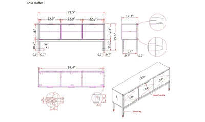Bosa Buffet-Buffets-Jennifer Furniture