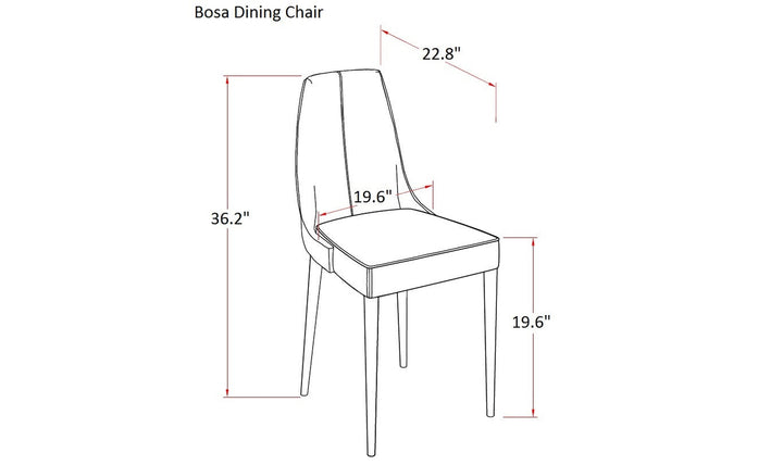 Bosa Dining Chair-Dining Side Chairs-Jennifer Furniture